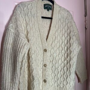 American Eagle Knitted Cream Cardigan